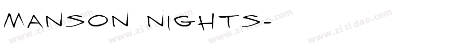 Manson Nights字体转换